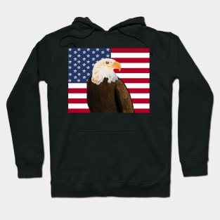 Eagle with American Flag Hoodie